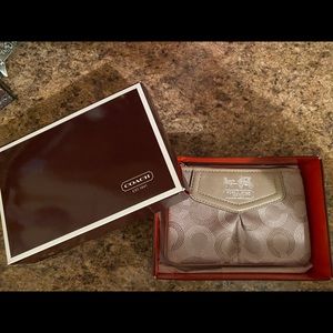 Coach Beige Wristlet